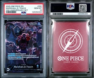 GEM MINT PSA 10 Marshall D. Teach OP09-081 2nd Anniversary Set One Piece TCG - Bild 1 von 3