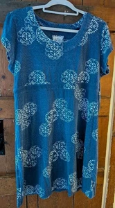 Fabulous denim blue & white Mistral Short Sleeve Jersey Tunic Dress 16VGC - Picture 1 of 5