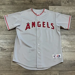 Maglia grigia vintage Majestic Anaheim Angels MLB con bottoni - uomo taglia large  - Foto 1 di 8