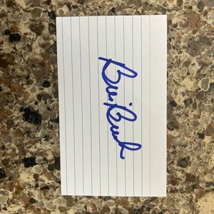 Bill Buckner Signed 3x5 Index Card, 1980 Batting Champ, Cubs HOF - Picture 1 of 1