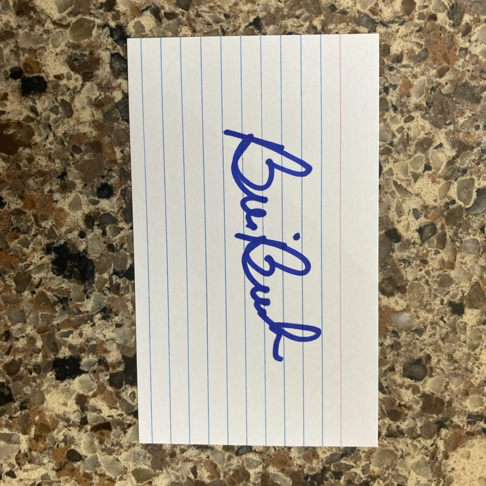 Bill Buckner Signed 3x5 Index Card, 1980 Batting Champ, Cubs HOF - Image 1 of 1