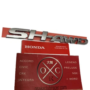 New OEM Acura SH-AWD Rear Emblem Genuine 05-12 RL 09-13 TL ZDX RDX MDX 15-17 TLX - Picture 1 of 7