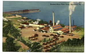 Hopewell Virginia VA Hummel-Ross Fibre Corp Factory Vintage Linen Postcard - Picture 1 of 2