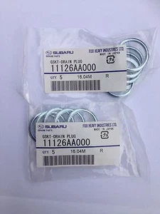 5 X Subaru Impreza Genuine Sump Plug Washers RA WRX STI P1 RB5 GT 1992-2014 - Picture 1 of 1
