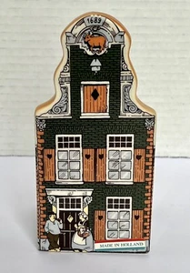 Vintage Polychroom Delft House Coin Bank Hand Painted W/Stopper 5-7/8” Preowned - Picture 1 of 24