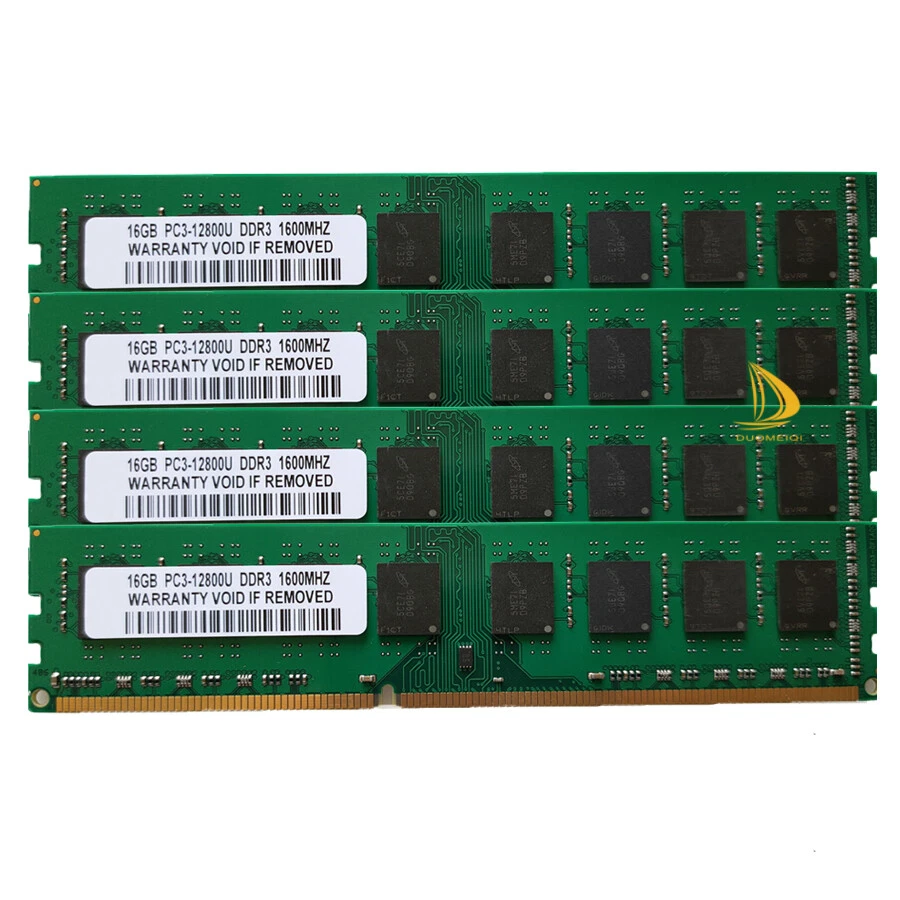 New 4x 16GB 2Rx4 PC3-12800 DDR3 1600 MHz Desktop Memory RAM Only for AMD chips - Image 1 of 4