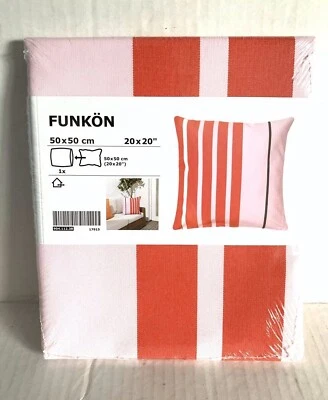 Nueva funda de cojín de almohada IKEA FUNKON 20" X 20" rojo rosa Foto 1 de 4