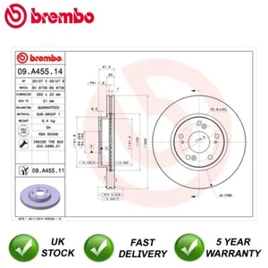 Brake Discs Front Brembo Fits Honda Civic 2005- FR-V 2004- Stream 2001- - Picture 1 of 4