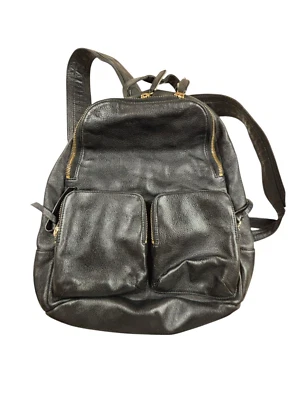Kenneth Cole Vintage Black Genuine Leather Mini Backpack Purse Handbag - Image 1 of 4
