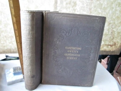 2 Vol.REPORT - GEOLOGICAL SURVEY of WISCONSIN,IOWA,MINNESOTA,1852,D.D.Owen,MAPS - Image 1 of 4