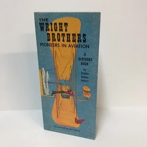 The Wright Brothers Pioneers In Aviation Birthday Book Gibson Greeting Card VTG - Picture 1 of 12