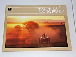 Vintage Original 1983 John Deere Tractors 100 to 190 HP Dealer Catalog Brochure - Picture 1 of 10