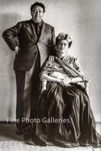 1934 Mexican Artists FRIDA KAHLO & DIEGO RIVERA By NICKOLAS MURAY Duotone Photo - Picture 1 of 1