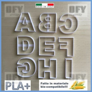 Set Alfabeto Arial Formine Biscotti Cookie Cutter 26 Lettere Maiuscole 8cm - Foto 1 di 3