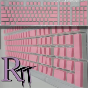 104Pcs Pink Pudding Full Size Key PBT Double Shot Keycaps Mechanical Keyboard PC - Picture 1 of 4