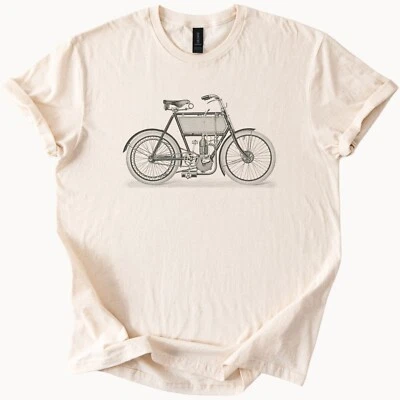 Camiseta antigua gráfica de motocicleta camiseta de bicicleta clásica Foto 1 de 4