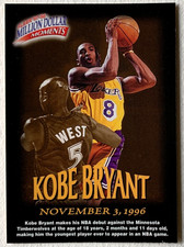 1997-98 Fleer Basketball Million Dollar Moments Kobe Bryant #31 LA Lakers