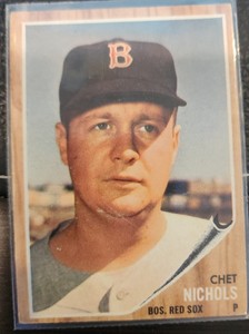 1962 Topps Baseball #403 Chet Nichols Boston Red Sox, Near Mint