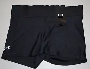 Under Armour Heat Gear Team Shorty Shorts L Black 3" Inseam Compression Athletic - Picture 1 of 7
