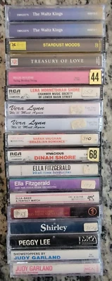 Female Vocalist Pop Jazz Easy Listening Oldies LOT of 18 Cassette Tapes ~ Ella F - Image 1 of 4