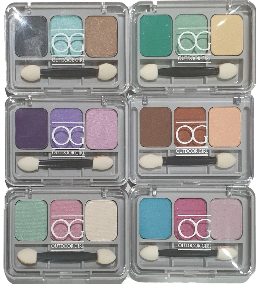 OUTDOOR GIRL BY MAX FACTOR EYE SHADOW EYESHADOW PALETTE DUO TRIO WITH APPLICATOR - Image 1 of 1