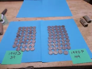 (83) 1940 D &P Jefferson Nickels 83 Coins Circulated FREE SHIP! - Bild 1 von 4