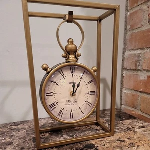 Unique Golden Clock With Antique Look - Picture 1 of 5