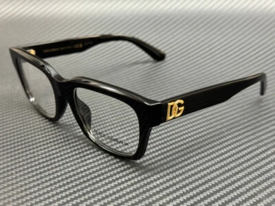 Óculos masculinos pretos 55 mm Dolce & Gabbana DG3416 501 - Imagem 1 de 4