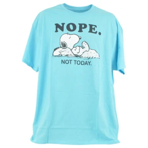 Peanuts Snoopy Nope Not Today Cartoon TV Crew Neck Adults Tshirt Tee 2X-Large - Picture 1 of 3