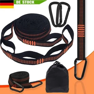 2x Aufhängung Hängematte Befestigung Baum Riemen Gurt Straps Seil Verstellbar - Bild 1 von 14