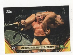 2019 TOPPS WWE SUMMERSLAM ALL-STARS BROCK LESNAR vs THE ROCK #MSS-1 - Imagen 1 de 12