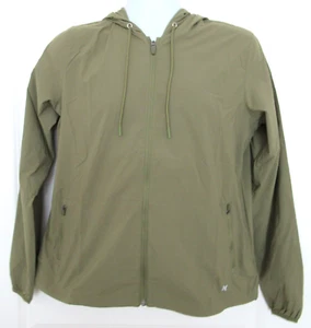 Hurley Women's Outer Shell Jacket Hooded Windbreaker Olive Size Medium NWT - Picture 1 of 9