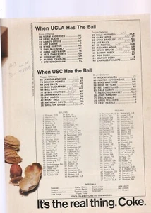PROGRAMA DE FÚTBOL UCLA VS USC 1974 - Imagen 1 de 2