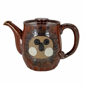 Takahashi San Francisco Lion Teapot Stoneware Pottery Mid Century Modern Japan - Picture 1 of 12