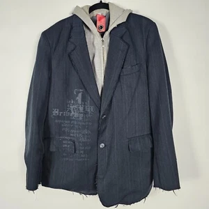 Giacca blazer Wilsons pelle boy scout steam punk grunge uomo grande con cappuccio - Foto 1 di 13