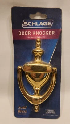 Llamador de puerta Schlage de latón macizo modelo SC2-3125-605 latón brillante Foto 1 de 2