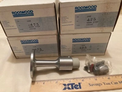 LOTE AL POR MAYOR (4) - LATÓN FUNDIDO GRADO COMERCIAL - TOPES DE PUERTA CROMO SATINADO - EE. UU. Foto 1 de 4