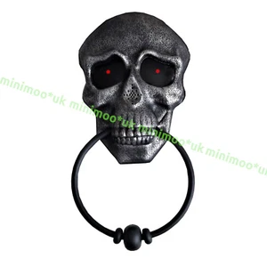 Halloween Scary Talking Doorbell Skull Spooky Voice & Sound FX & Light up Eyes - Picture 1 of 8