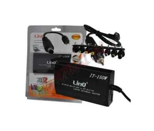 ALIMENTATORE UNIVERSALE NOTEBOOK 150W LINQ IT150W RETE CASA + AUTO ACCENDISIGARI - Imagen 1 de 1