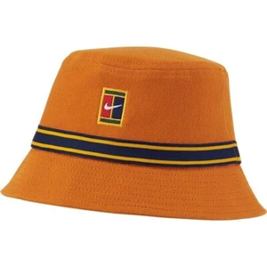 Nike Court Tennis Heritage Bucket Hat Mustard Yellow Unisex New DJ6150 720 RARE - Picture 1 of 5