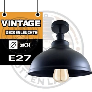 Vintage pendant light ceiling lamp E27 hanging lamp ceiling lamp black ceiling lamp - Picture 1 of 9