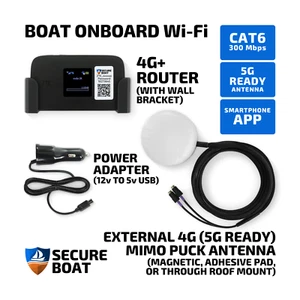 Secure Boat Onboard Wi-Fi (Cat6) with 5G Ready Marine Antenna - Picture 1 of 12