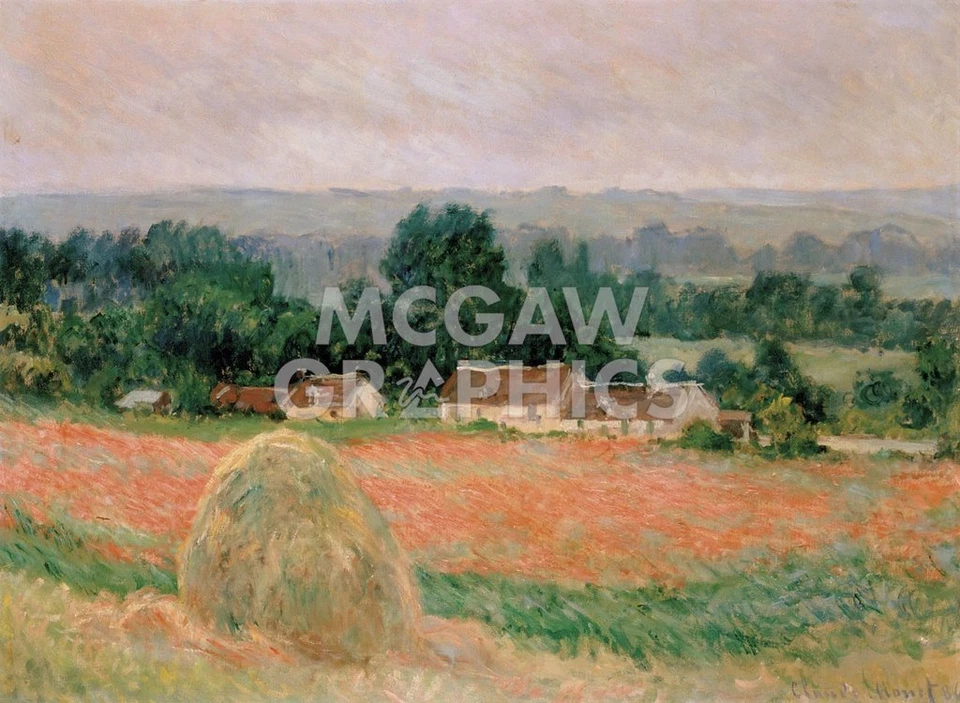 Haystack at Giverny 1886, Claude Oscar Monet, Wall Decor Art Print 11" x 14"2610 - Image 1 of 1