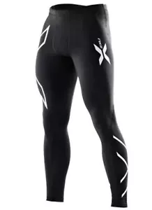 2XU Compression Mens Long Tights ( Black/Silver Logo ) | BRAND NEW - Picture 1 of 4