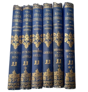 6 Volume Complete Set THE SOCK STORIES Sarah L Barrow Aunt Fanny's Daughter 1868 - Imagen 1 de 22