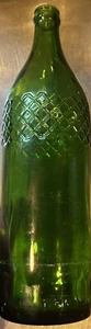 Ultra RARE Vintage Green Deco NEMASKET Middleboro MA Beverages Quart Bottle-Pics - Picture 1 of 6