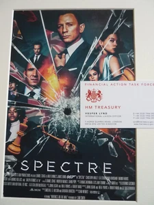 a4 Mounted Poster cult Reinvent Film james bond 007 spectre + vespa business - Picture 1 of 3