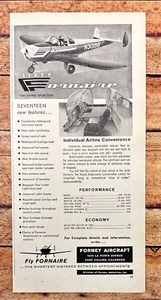 1960 Forney Aircraft Flying Sportster Vtg Print Ad Fort Collins CO - Picture 1 of 6