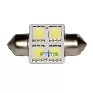 20 X White 31MM 5050 4SMD Festoon Dome Map Interior LED Light Bulbs DE3175 3021 - Picture 1 of 1