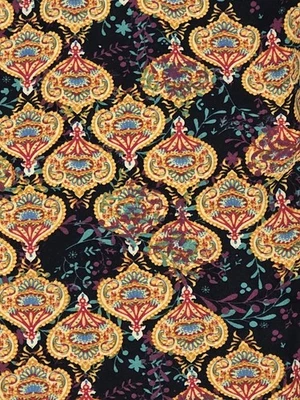 Lularoe OS Leggings- NWOT- Geometric Paisley Print, Black, Yellow, Red, Blue - Image 1 of 3